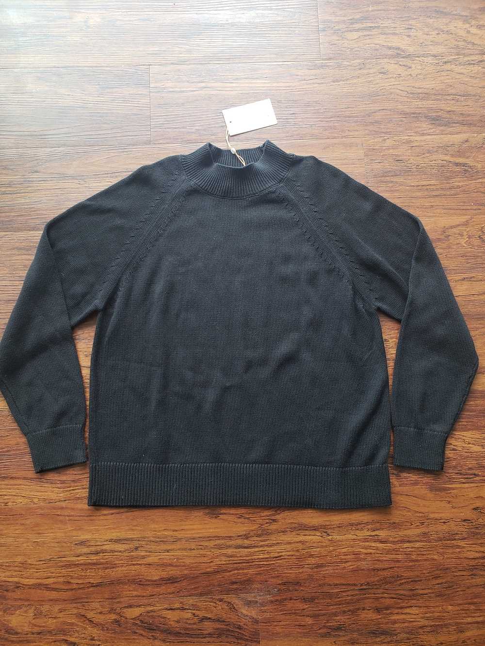 Black 100% Cotton Crewneck Size M New
